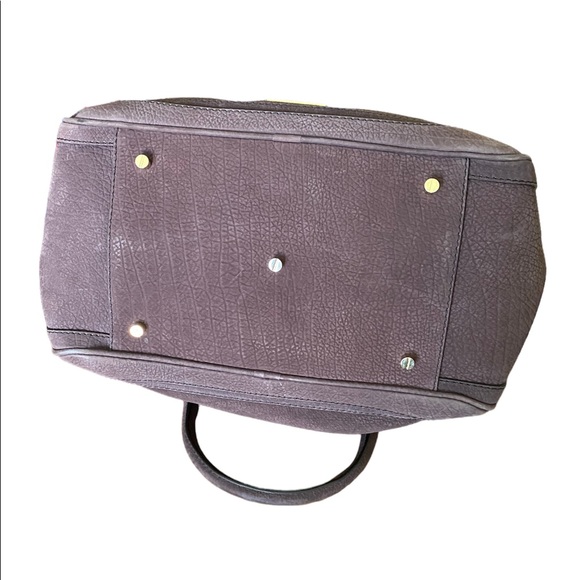 Burberry Kirley Satchel + Wallet Brown Cow Grain Pebbled Leather - Picture 3 of 16